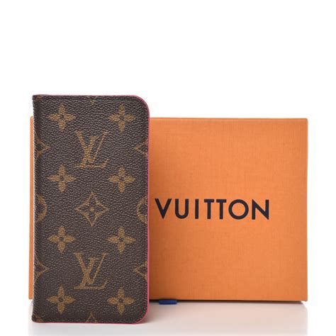 louis vuitton folio case iphone x monogram